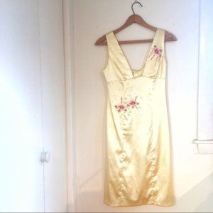Elegant Yellow Embroidered Dress